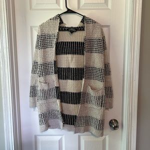 Hooded sweater cardigan